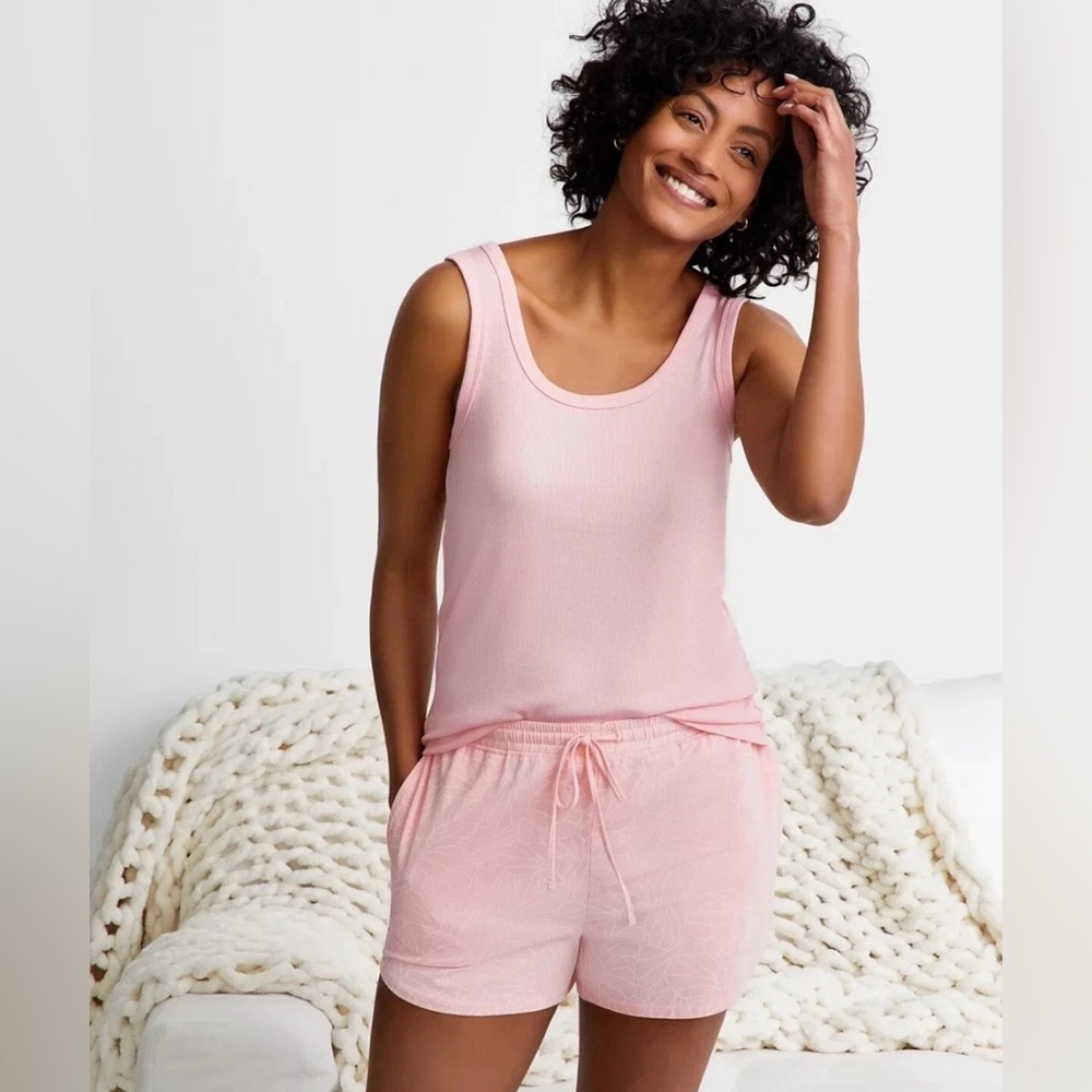 State of Day Women’s Printed Knit Sleep Shorts Abstract Shell M